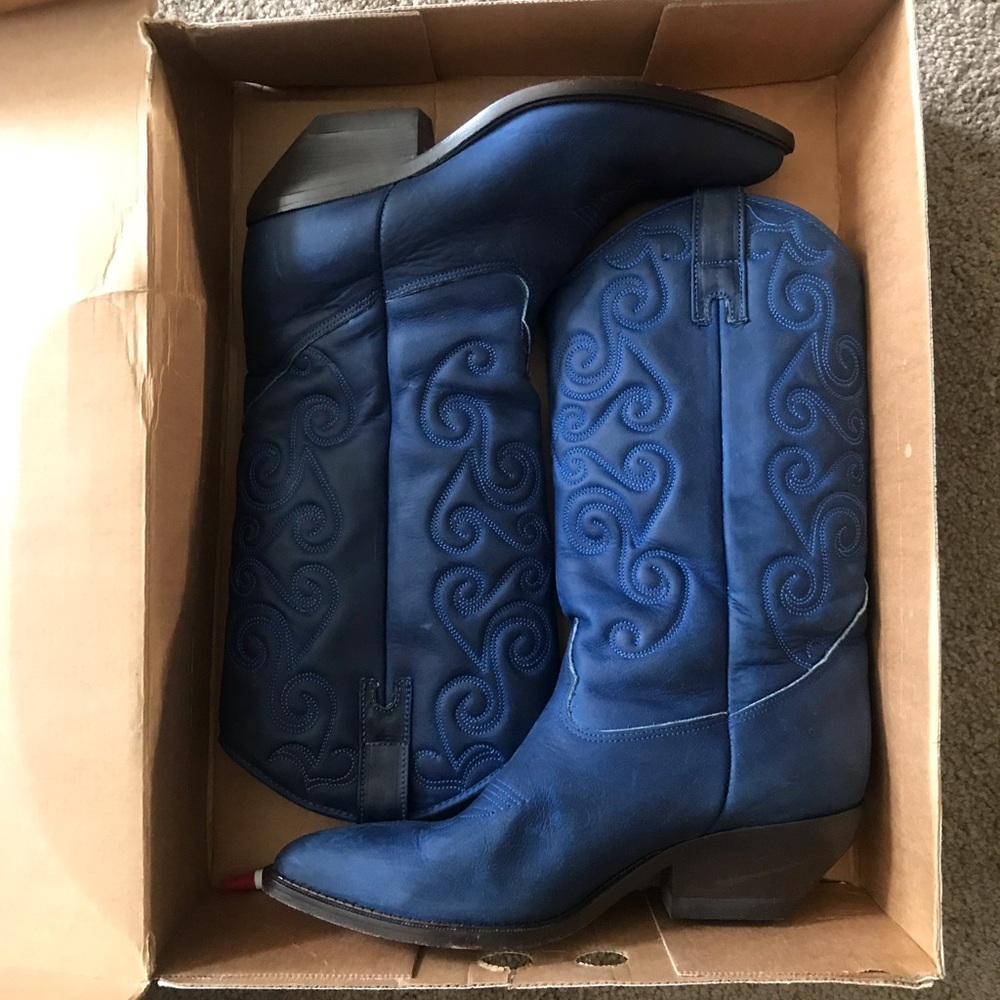 Zodiac Royal Blue Cowboy Boots Women 8